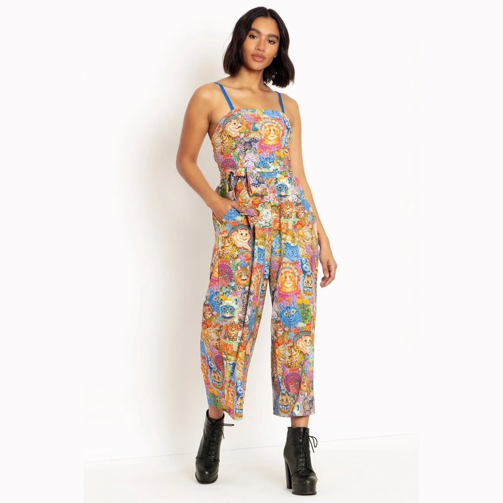 BlackMilk Wain's Cats Picnic Jumpsuit, M